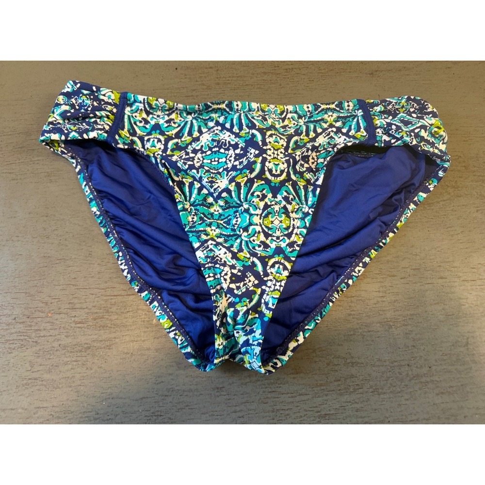 blue LA BLANCA   lined swimsuit bikini bottom size 10